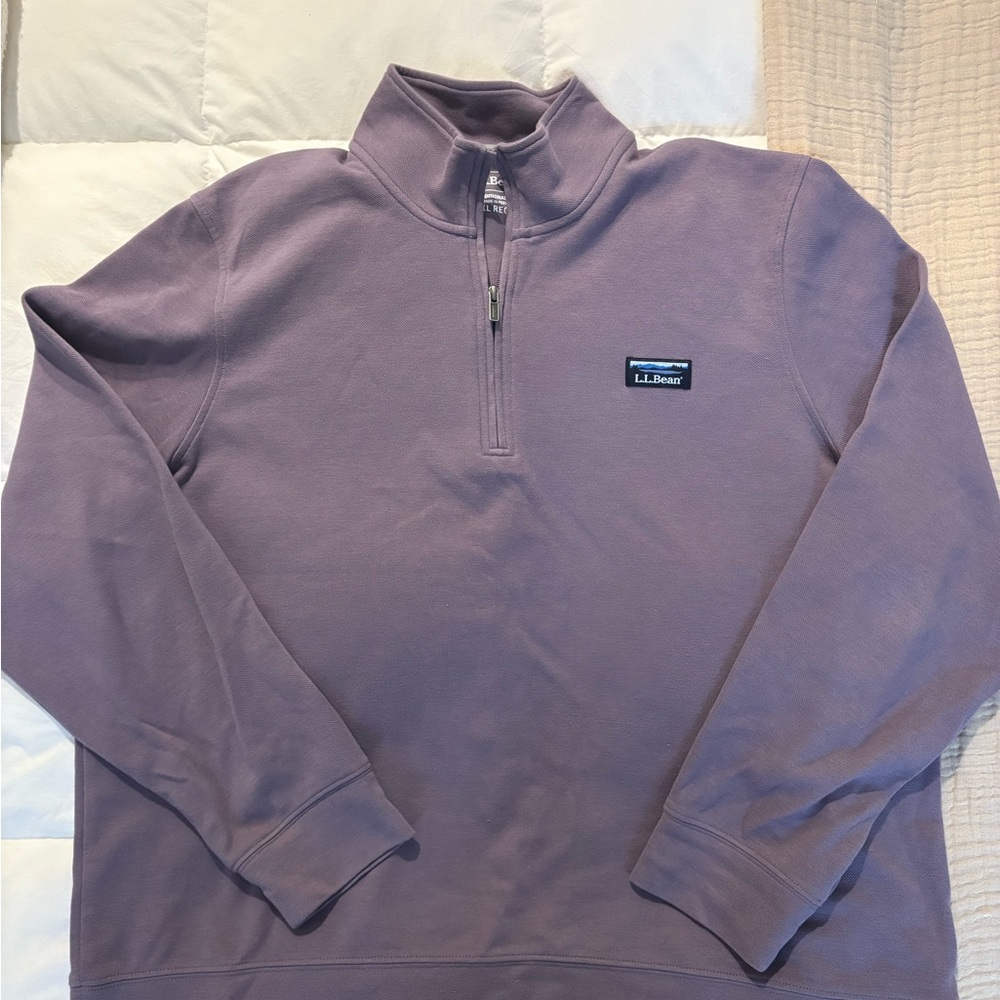 L.L. Bean Men's Lavender 1/4 Zip Sweater
